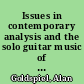 Issues in contemporary analysis and the solo guitar music of Heitor Villa-Lobos /
