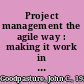 Project management the agile way : making it work in the enterprise /