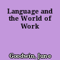 Language and the World of Work