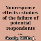 Nonresponse effects : studies of the failure of potential respondents to reply to survey instruments /