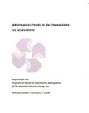 Information needs in the humanities : an assessment /