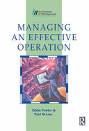 Managing an effective operation /