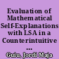 Evaluation of Mathematical Self-Explanations with LSA in a Counterintuitive Problem of Probabilities