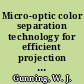 Micro-optic color separation technology for efficient projection displays final report, contract no. NAS2-14041 /