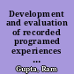 Development and evaluation of recorded programed experiences in creative thinking in the fourth grade