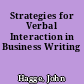 Strategies for Verbal Interaction in Business Writing