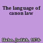 The language of canon law