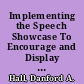 Implementing the Speech Showcase To Encourage and Display Diversity in a Speech Communication Department