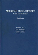American legal history : cases and materials /