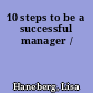10 steps to be a successful manager /
