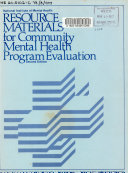 Resource materials for community mental health program evaluation /