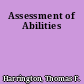 Assessment of Abilities