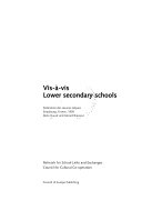 Vis-à-vis lower secondary schools /