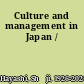 Culture and management in Japan /