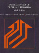 Fundamentals of pretrial litigation /