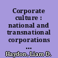 Corporate culture : national and transnational corporations in seventeenth-century literature /