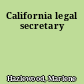 California legal secretary