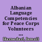 Albanian Language Competencies for Peace Corps Volunteers in Albania