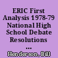 ERIC First Analysis 1978-79 National High School Debate Resolutions (What Should Be the Energy Policy of the United States?) /