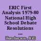 ERIC First Analysis 1979-80 National High School Debate Resolutions (What Should Be the Future Direction of the Foreign Policy of the United States?) /
