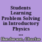 Students Learning Problem Solving in Introductory Physics Forming an Initial Hypothesis of Instructors' Beliefs /