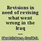 Revisions in need of revising what went wrong in the Iraq War /