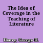 The Idea of Coverage in the Teaching of Literature