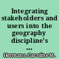 Integrating stakeholders and users into the geography discipline's research process