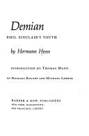 Demian : the story of Emil Sinclair's youth /