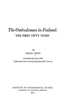 The ombudsman in Finland: the first fifty years /