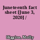 Juneteenth fact sheet [June 3, 2020] /