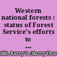 Western national forests : status of Forest Service's efforts to reduce catastrophic wildfire threats : statement of Barry T. Hill, Associate Director, Energy, Resources, and Science Issues, Resources, Community, and Economic Development Division, before the Subcommittee on Forests and Forest Health, Committee on Resources, House of Representatives /