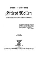 Hitlers Wollen : nach kernsätzen aus seinen schriften und reden /