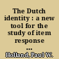 The Dutch identity : a new tool for the study of item response theory models /