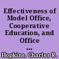 Effectiveness of Model Office, Cooperative Education, and Office Procedures in Developing Office Decision-Making Abilities, in Changing Perceptions of the Office World of Work, and in Developing a Knowledge of Business Fundamentals and General Business Information