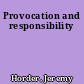 Provocation and responsibility