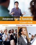 Advanced Public Speaking : a Leader's Guide.