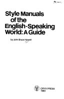 Style manuals of the English-speaking world : a guide /