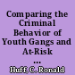 Comparing the Criminal Behavior of Youth Gangs and At-Risk Youths. Research in Brief