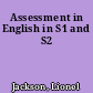 Assessment in English in S1 and S2