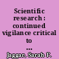 Scientific research : continued vigilance critical to protecting human subjects : statement of Sarah F. Jaggar, Director, Health Financing and Public Health Issues, Health, Education, and Human Services Division, before the Committee on Governmental Affairs, U.S. Senate /