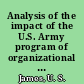 Analysis of the impact of the U.S. Army program of organizational effectiveness /