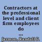 Contractors at the professional level and client firm employees do their worlds converge? /