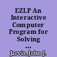EZLP An Interactive Computer Program for Solving Linear Programming Problems. Final Report /