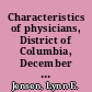Characteristics of physicians, District of Columbia, December 31, 1979 /