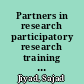 Partners in research participatory research training pilot with young people in Mosul, Iraq /