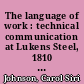 The language of work : technical communication at Lukens Steel, 1810 to 1925 /