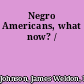 Negro Americans, what now? /