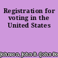 Registration for voting in the United States