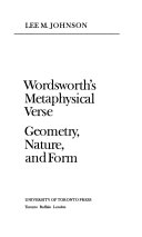 Wordsworth's metaphysical verse : geometry, nature, and form /